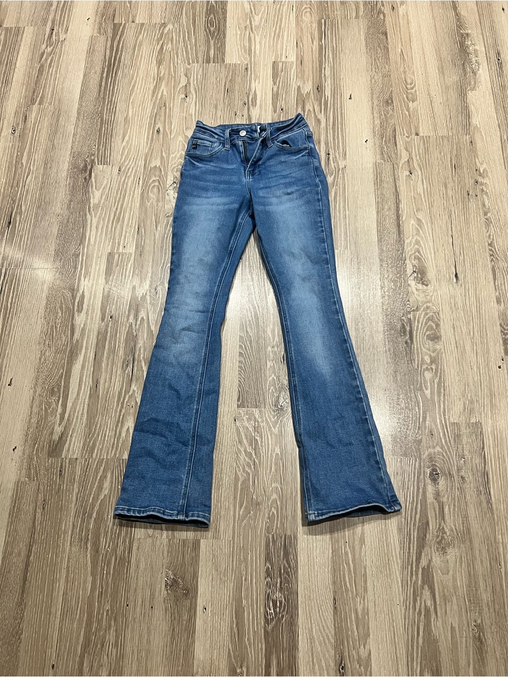 KanCan Women's Blue Flare Jeans - Mid Wash